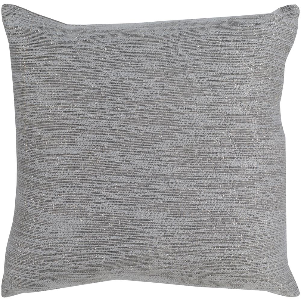 Surya PU002-2020 Purist 20 x 20 x 0.25 Pillow Cover in Grey, Champagne
