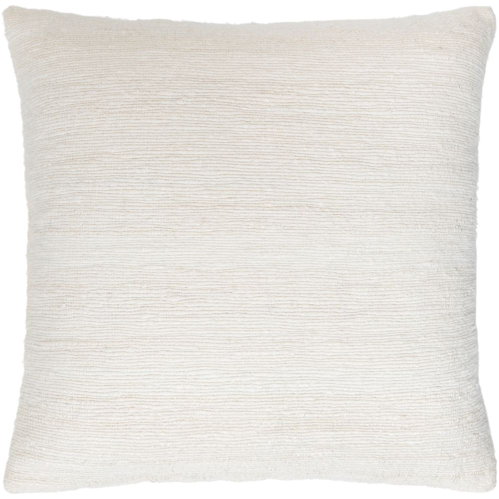 Quinby QUB-001 18"L x 18"W Accent Pillow in Off-White