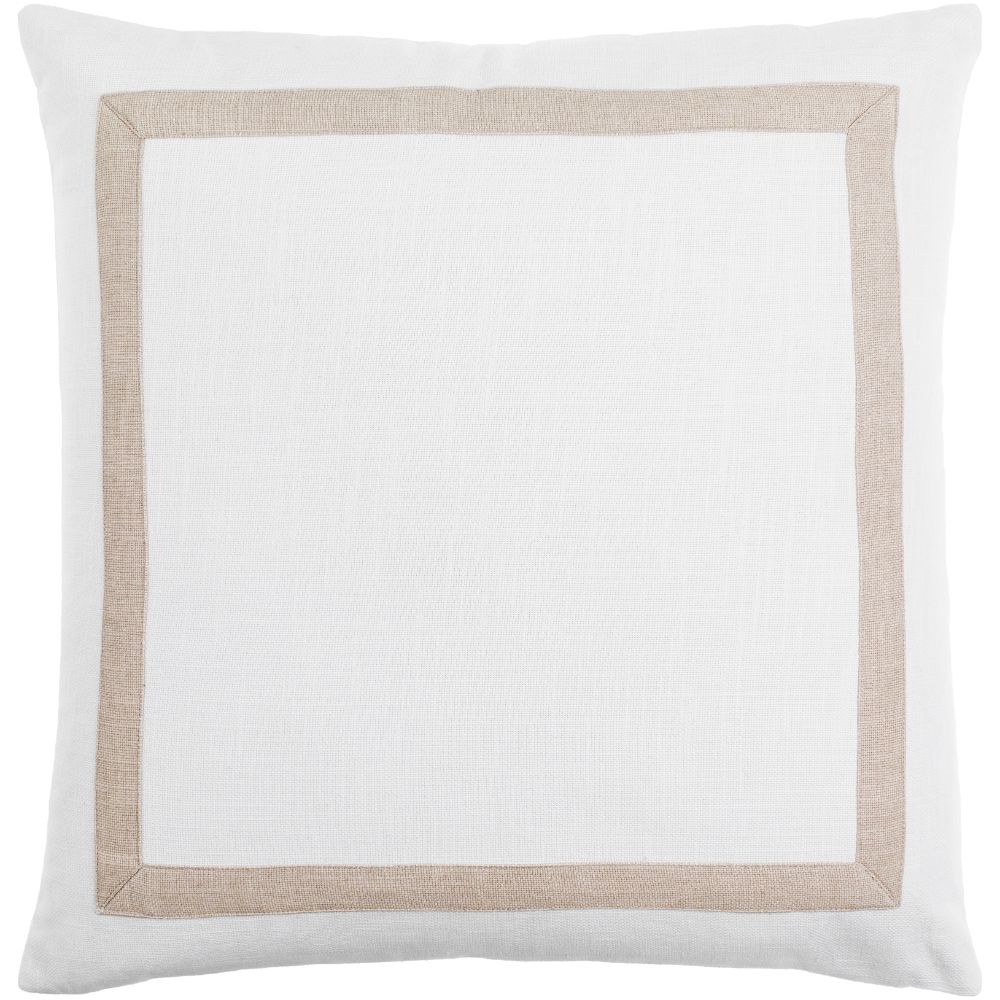 Ritzy RIZ-001 18"L x 18"W Accent Pillow in Off-White