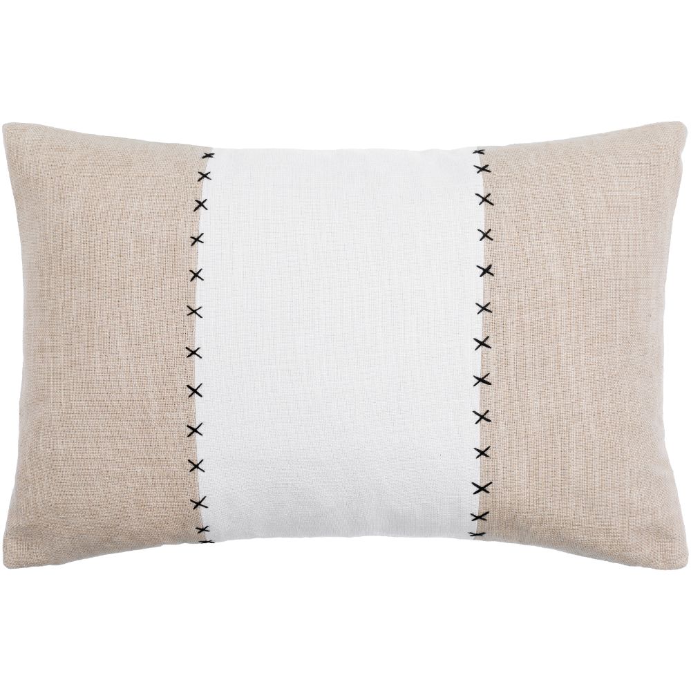 Ritzy RIZ-005 13"L x 20"W Lumbar Pillow in Off-White