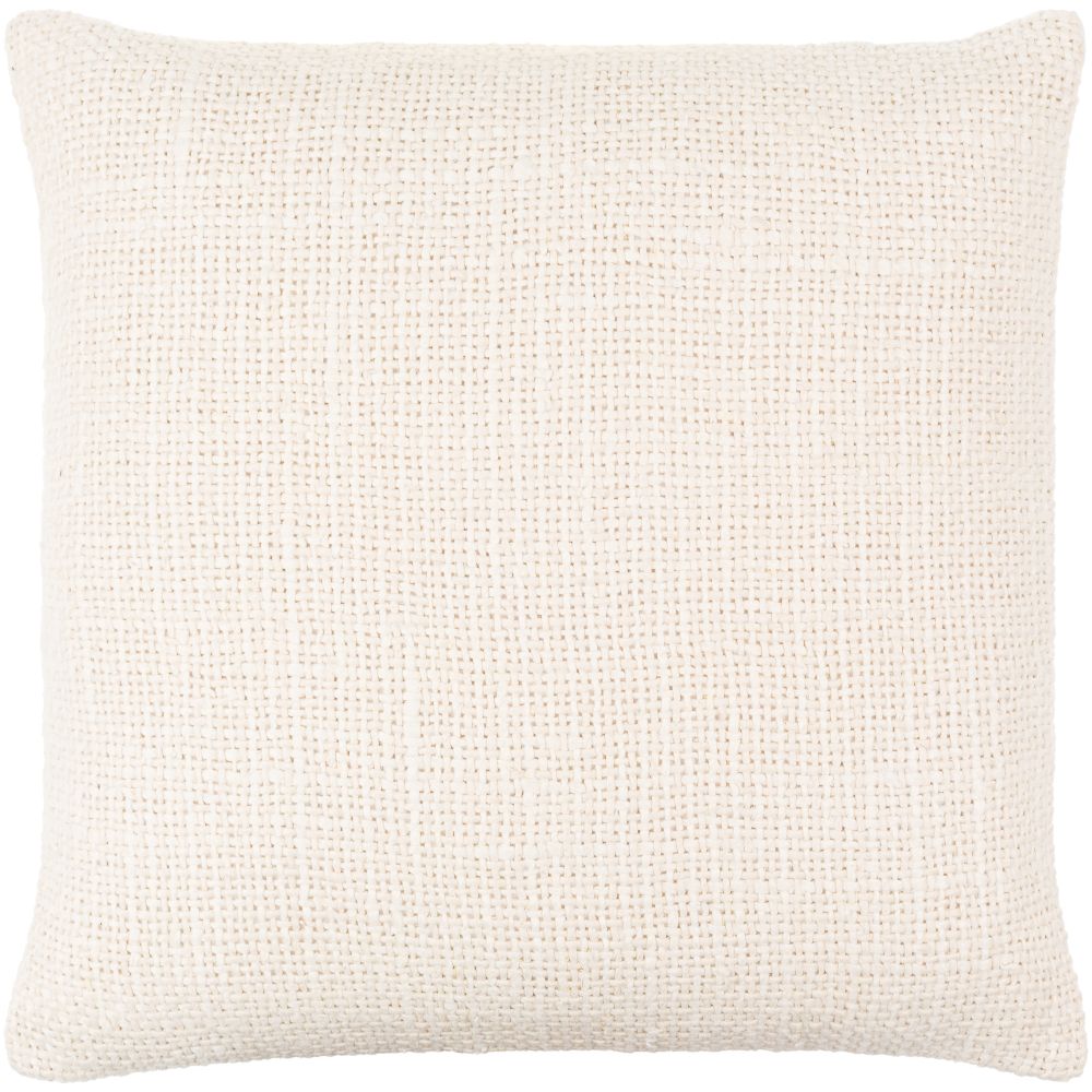 Ronnie RNI-001 18"L x 18"W Accent Pillow in Off-White