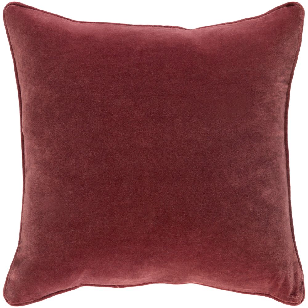Surya Safflower SAFF-7197 18"H x 18"W Pillow Kit - Dark Red