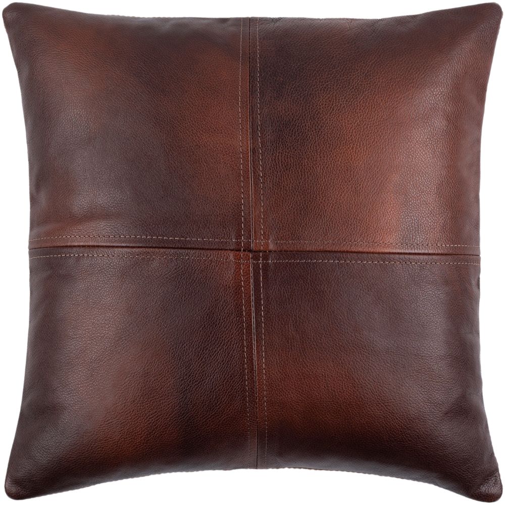 Surya Sheffield SFD-001 18"H x 18"W Pillow Kit in Dark Brown