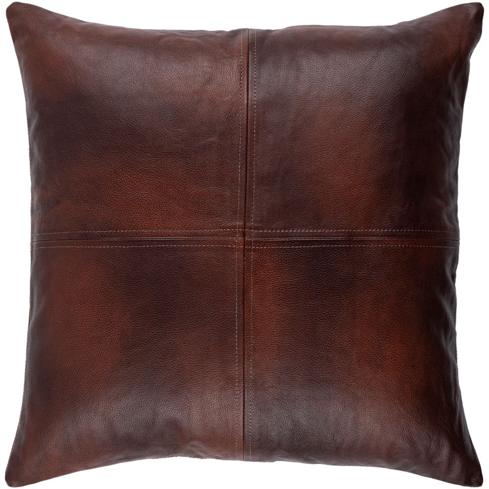 Surya Sheffield SFD-001 22"H x 22"W Pillow Kit in Dark Brown