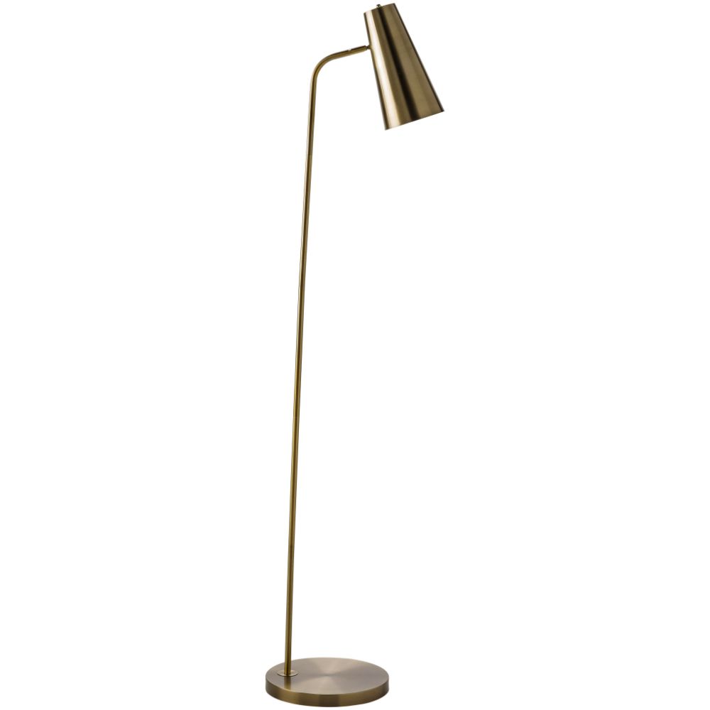 Surya TNR-003 Tanner 66"H x 12"W x 12"D Floor Lamp in Metallic Brass