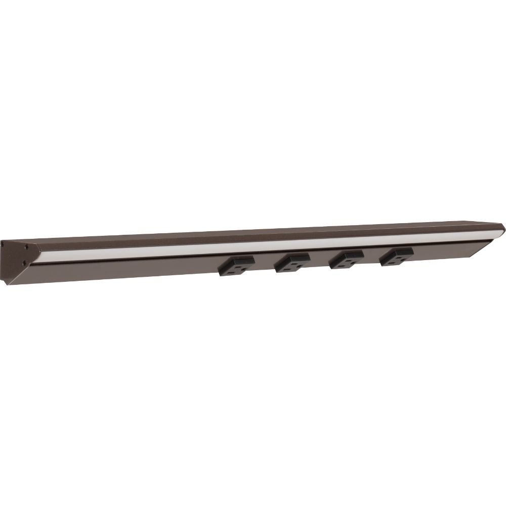 Task Lighting LP24-T6R12W-BBZ 24-1/2" 1200 Lm/ft Tunable-White RM Series Lighted Power Strip with Receptacles in Bronze