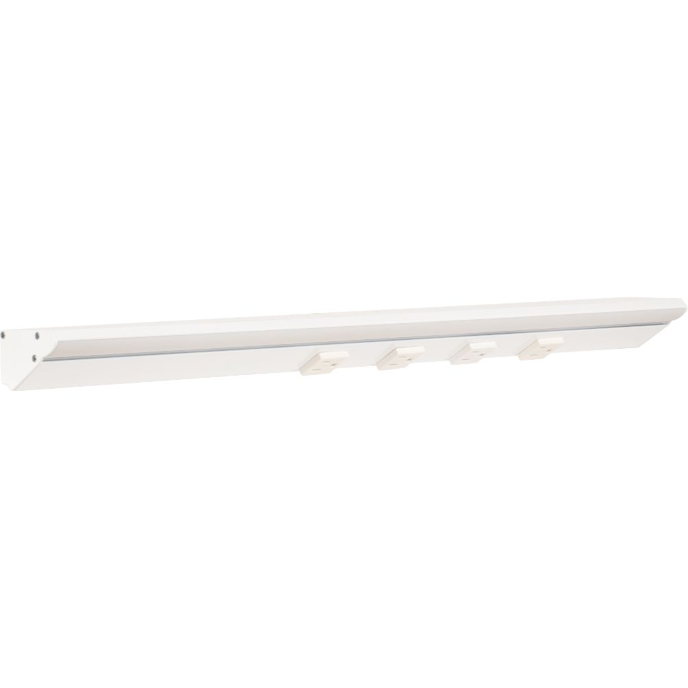 Task Lighting LP24-T6R12W-WWT 24-1/2" 1200 Lm/ft Tunable-White RM Series Lighted Power Strip with Receptacles in White