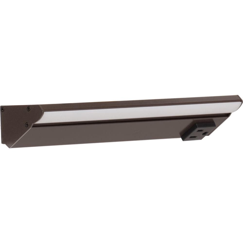 Task Lighting LP10-T6R5W-BBZ 10-1/2" 500 Lm/ft Tunable-White RM Series Lighted Power Strip with Receptacles in Bronze