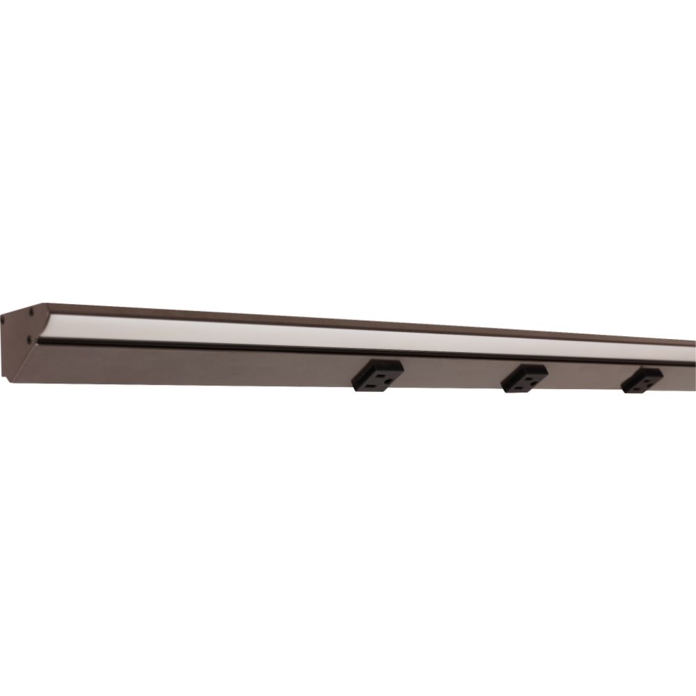 Task Lighting LP42-T6R21W-BBZ 42-1/2" 2100 Lm/ft Tunable-White RM Series Lighted Power Strip with Receptacles in Bronze