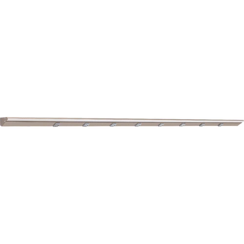 Task Lighting LP72-T6R36W-GSN 72-1/2" 3600 Lm/ft Tunable-White RM Series Lighted Power Strip with Receptacles in Satin Nickel