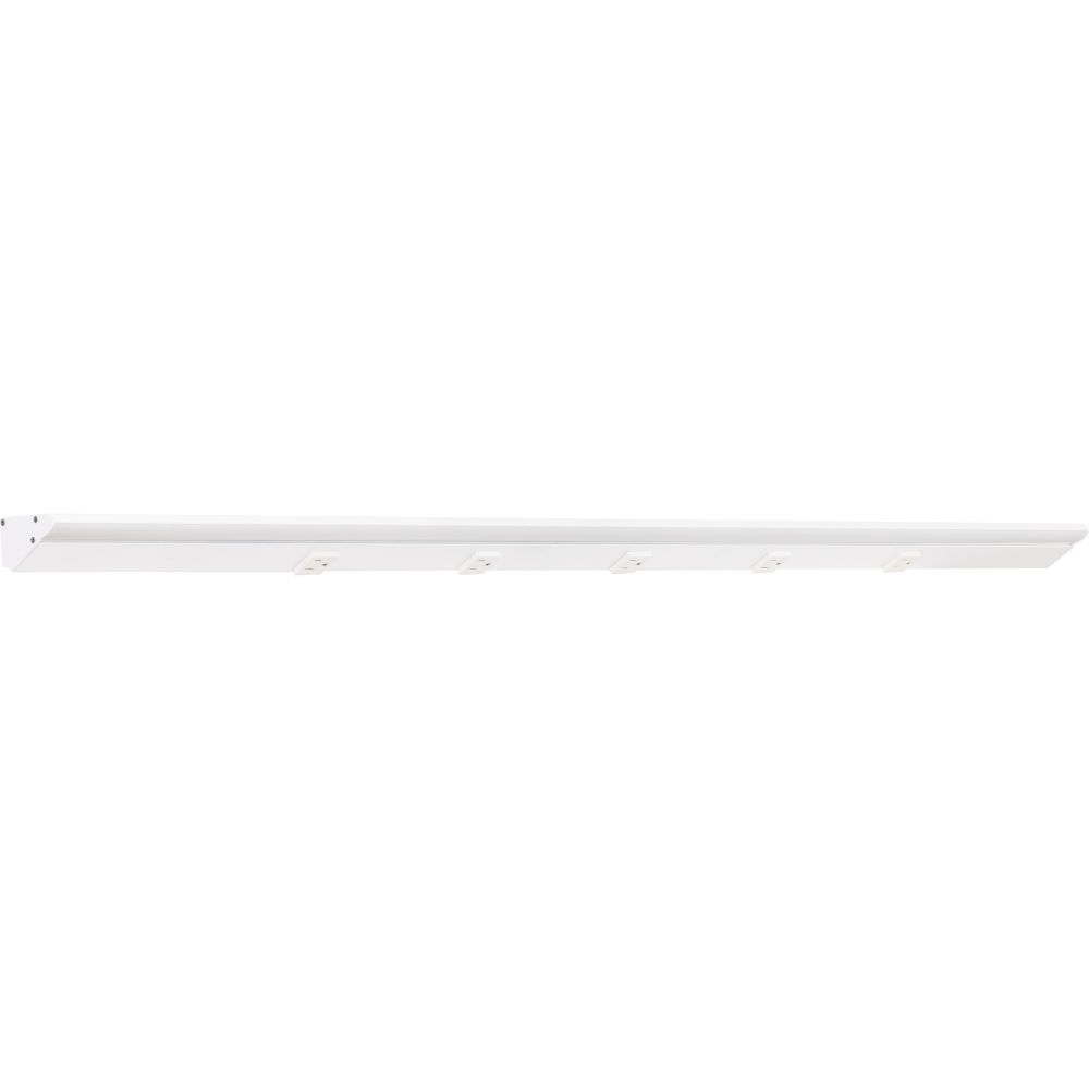 Task Lighting LP48-T6R24W-WWT 48-1/2" 2400 Lm/ft Tunable-White RM Series Lighted Power Strip with Receptacles in White