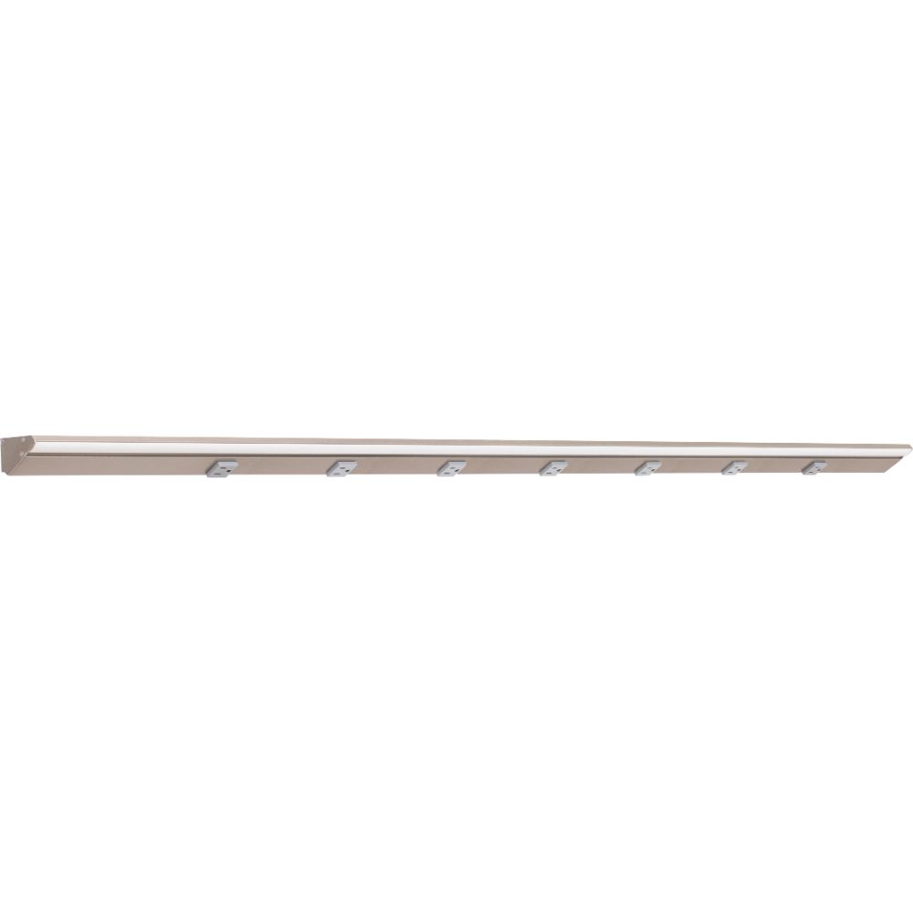 Task Lighting LP60-T6R30W-GSN 60-1/2" 3000 Lm/ft Tunable-White RM Series Lighted Power Strip with Receptacles in Satin Nickel