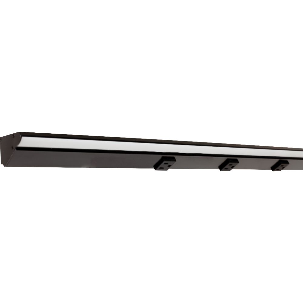 Task Lighting LP42-T6R21W-BBK 42-1/2" 2100 Lm/ft Tunable-White RM Series Lighted Power Strip with Receptacles in Black