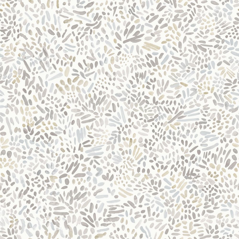 Tempaper BG15061 Brushstroke Garden Wallpaper in Stone Grey