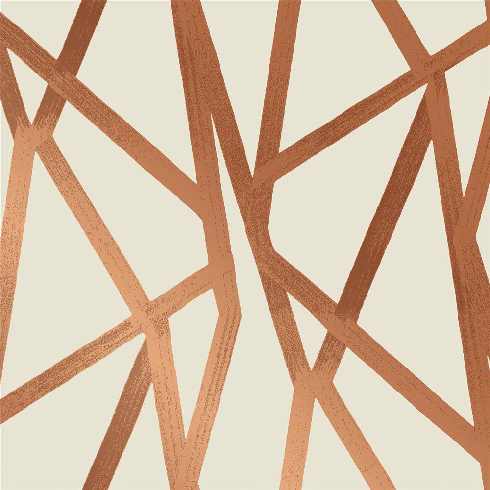Tempaper IN412 Intersections Self-adhesive, Removable Wallpaper in Urban Bronze