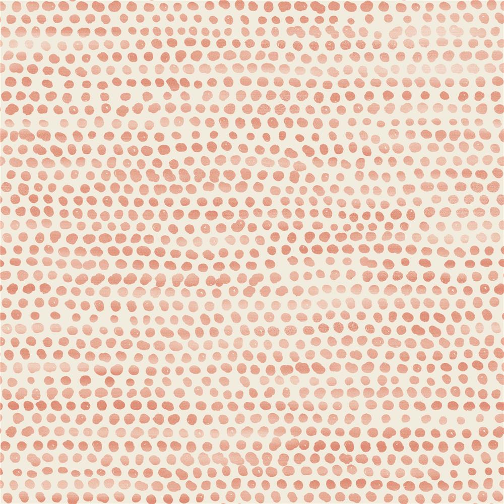 Tempaper MD10580 Moire Dots Coral Self-Adhesive, Removable Wallpaper