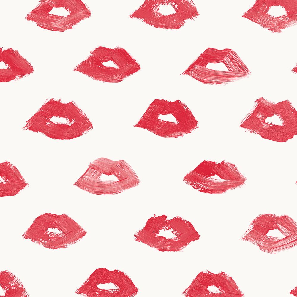 Tempaper NG14129 Novogratz Painted Lips Red Peel and Stick Wallpaper