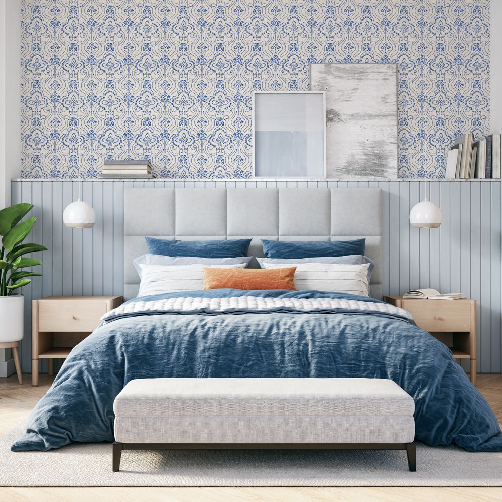 Tempaper PW16004 Pacific Wave Blue Water Peel and Stick Wallpaper