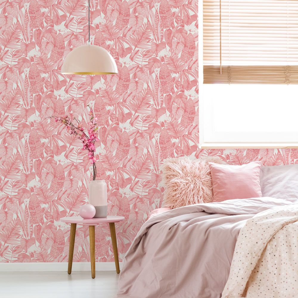 Tempaper TR10631 Tropical Pink Lemonade Peel and Stick Wallpaper