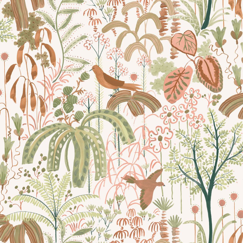 Tempaper WL15066 Willow Wallpaper in Rainforest