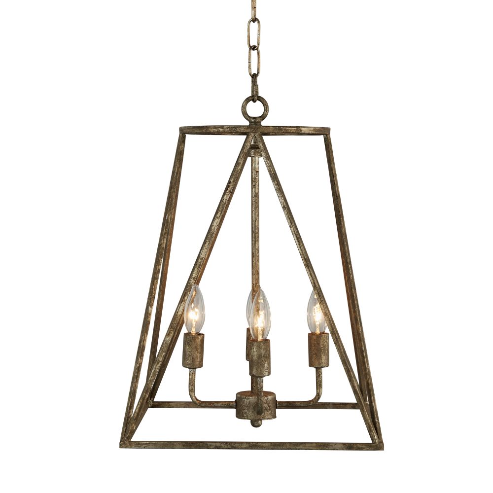 Terracotta Designs H7210-4 Gia Chandelier in Aged Silver