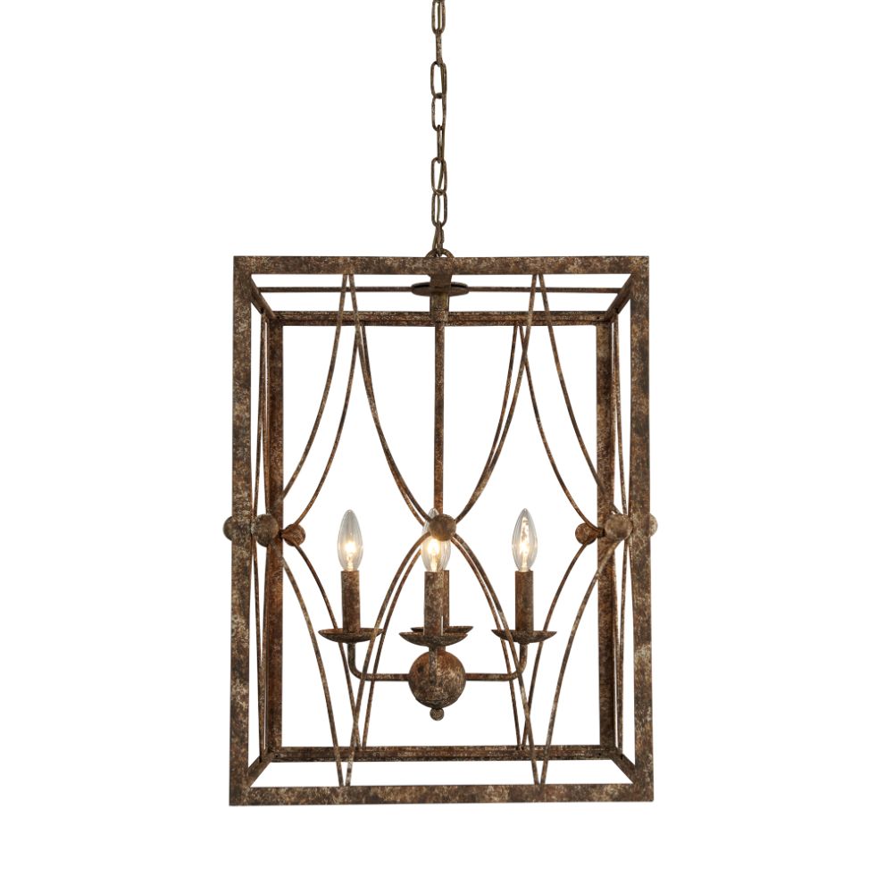 Terracotta Designs H7214-4 Cira Chandelier in Washed Rustic