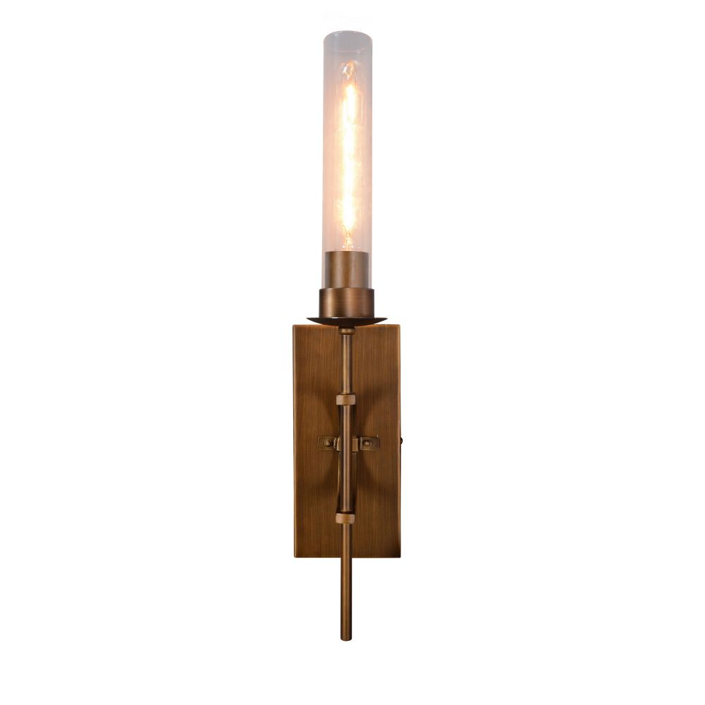 Terracotta Designs W6230-1 Evelina Single Sconce with english bronze in Antique Brass