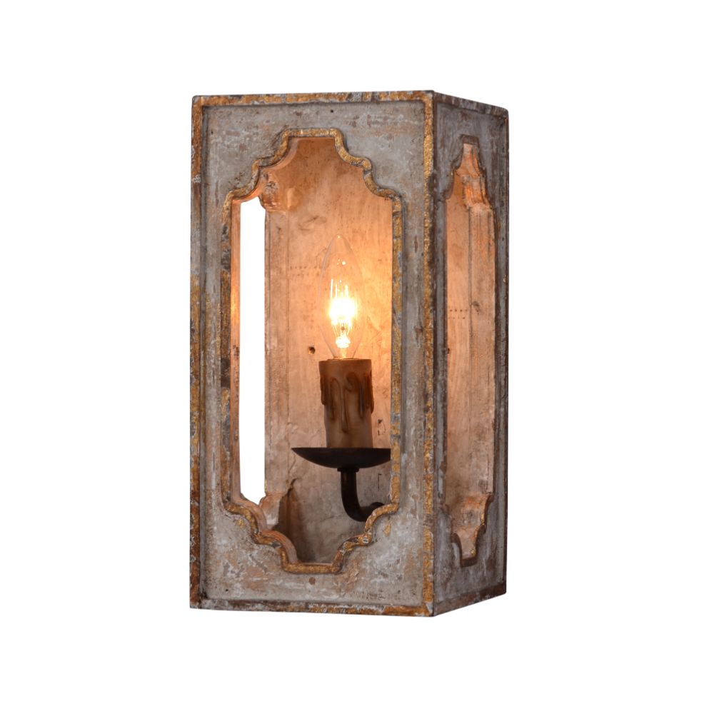 Terracotta Designs W8104-1 Nadia 1-light wall sconce in Washed white
