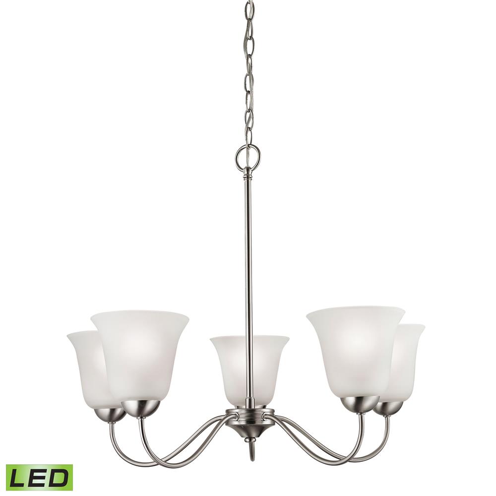 Thomas Lighting 1205CH/20-LED Conway 5 Light LED Chandelier In Brushed Nickel