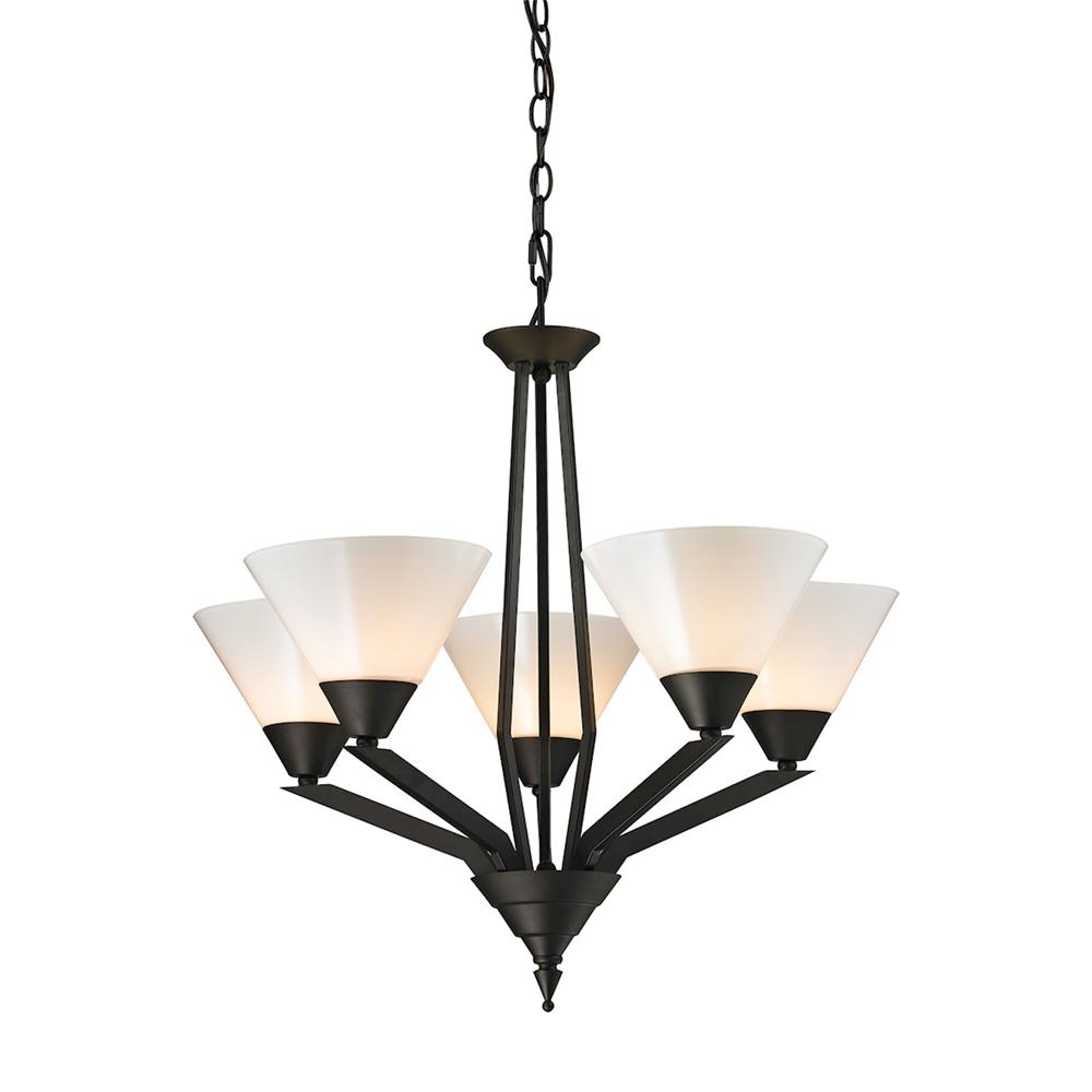 Thomas Lighting 2455CH/10 Tribecca 5 Light Chandelier In Oil Rubbed Bronze
