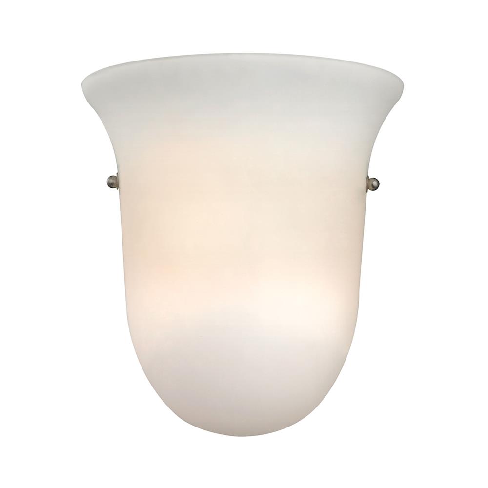 Thomas Lighting 5121WS/99 Wall Sconces 1 Light Sconce In Brushed Nickel And White Glass