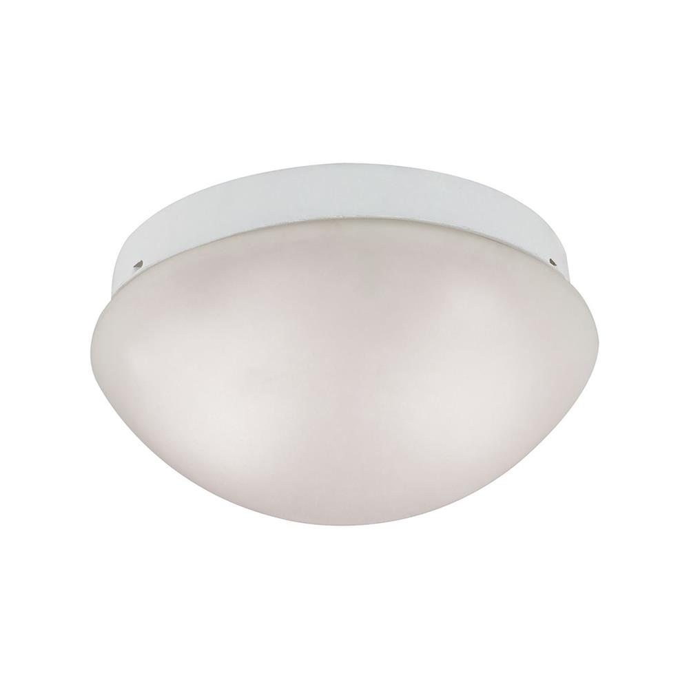 Thomas Lighting 7352FM/40 2 Light Mushroom Flushmount In White With Frosty White Glass