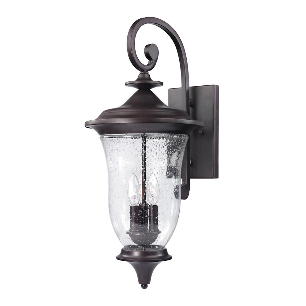 Thomas Lighting 8003EW/75 Trinity 3 Light Outdoor Wall Sconce In Oil Rubbed Bronze