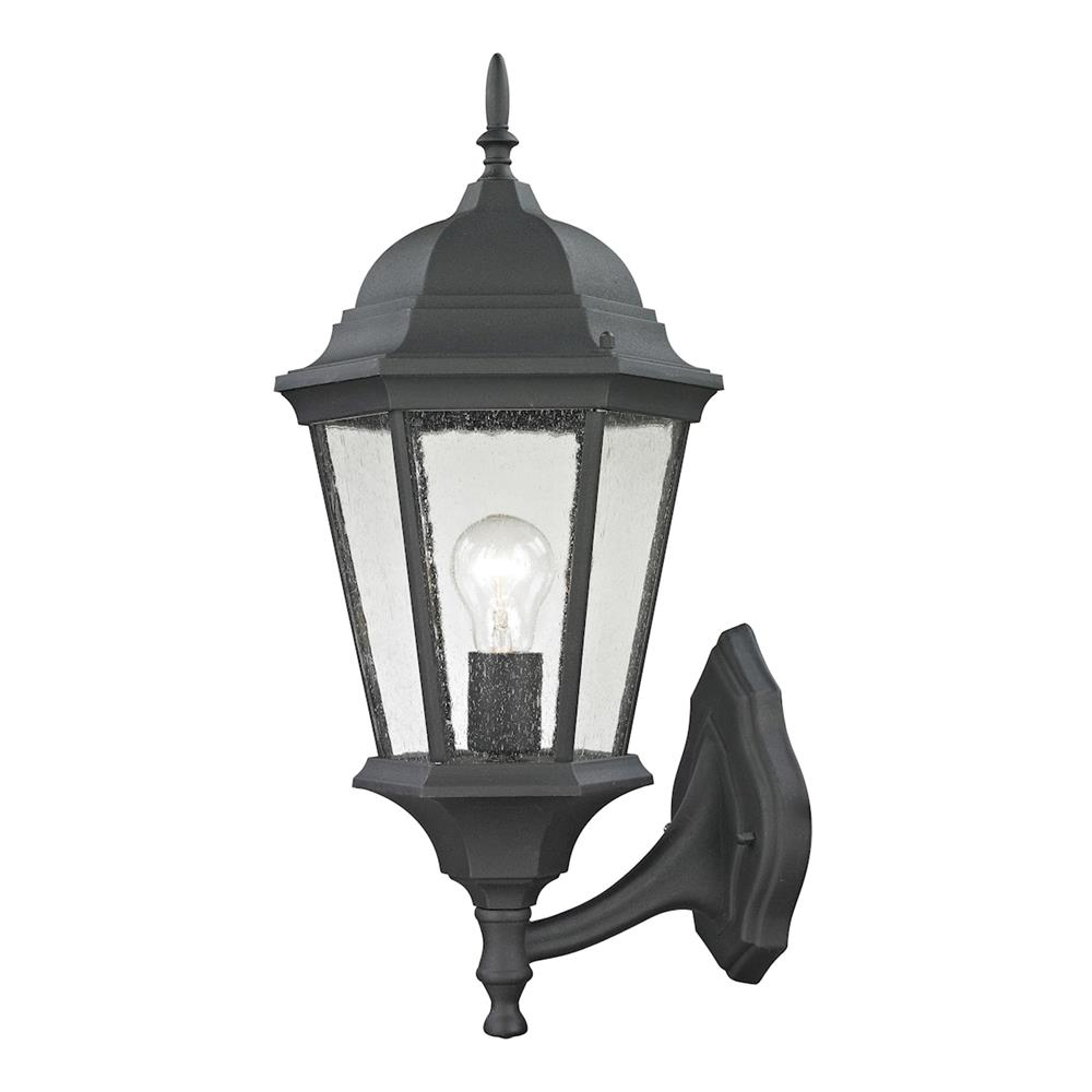 Thomas Lighting 8111EW/65 Temple Hill 1 Light Outdoor Wall Sconce In Matte Textured Black