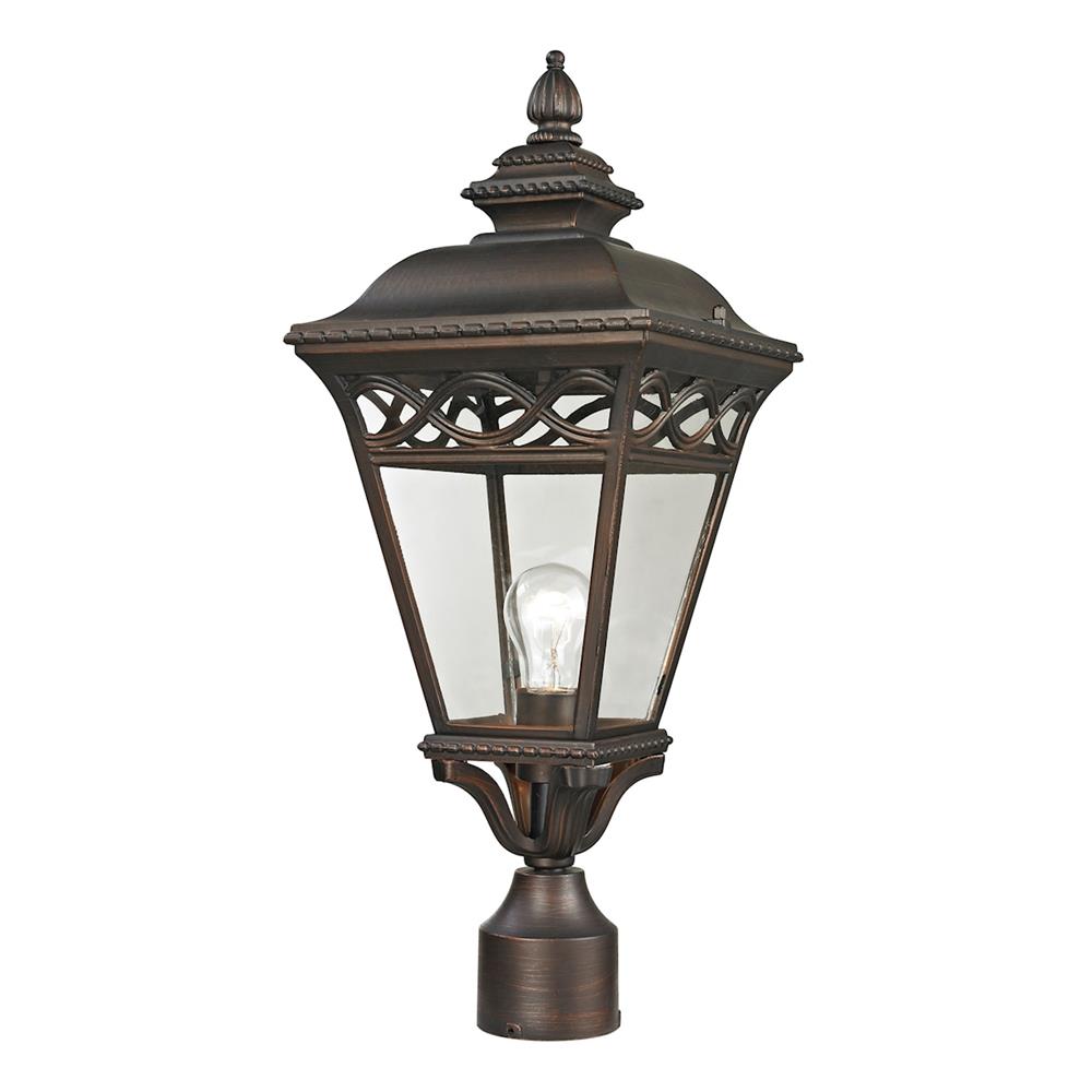 Thomas Lighting 8511EP/70 Mendham 1 Light Outdoor Post Lamp In Hazelnut Bronze