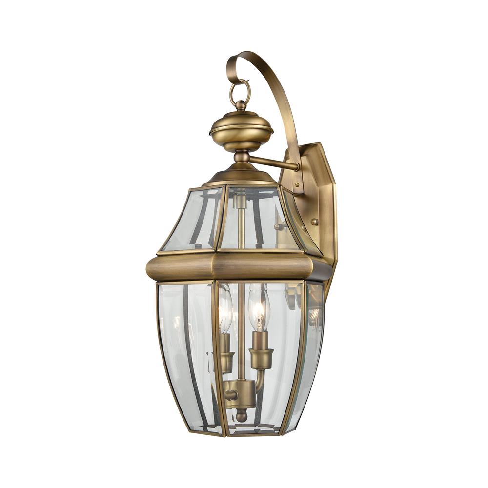 Thomas Lighting 8602EW/89 Ashford 2-Light Coach Lantern in Antique Brass - Medium
