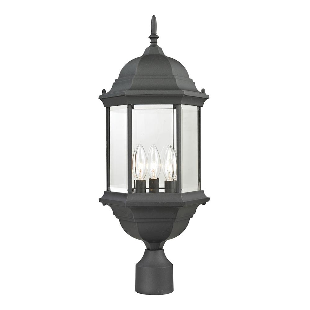 Thomas Lighting 8603EP/65 Spring Lake 3 Light Outdoor Post Lamp In Matte Textured Black