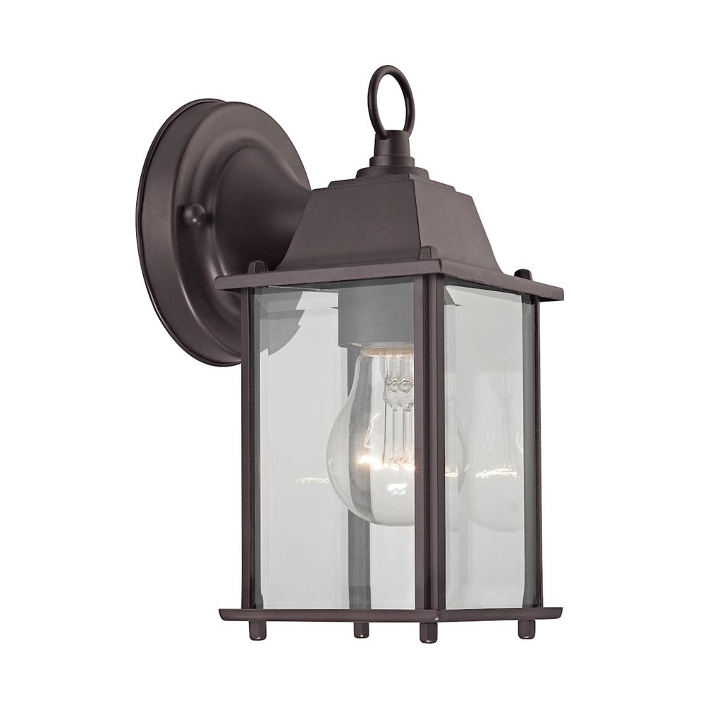 Thomas Lighting 9231EW/75 1 Light Outdoor Wall Sconce In Oil Rubbed Bronze And Clear Glass