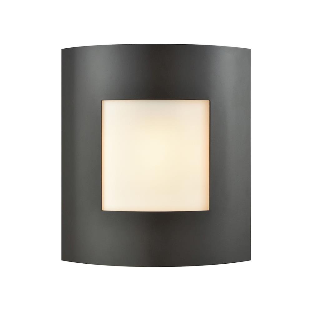 Thomas Lighting CE930171 Bella 1 Light Outdoor Wall Sconce In Oil Rubbed Bronze With White Glass