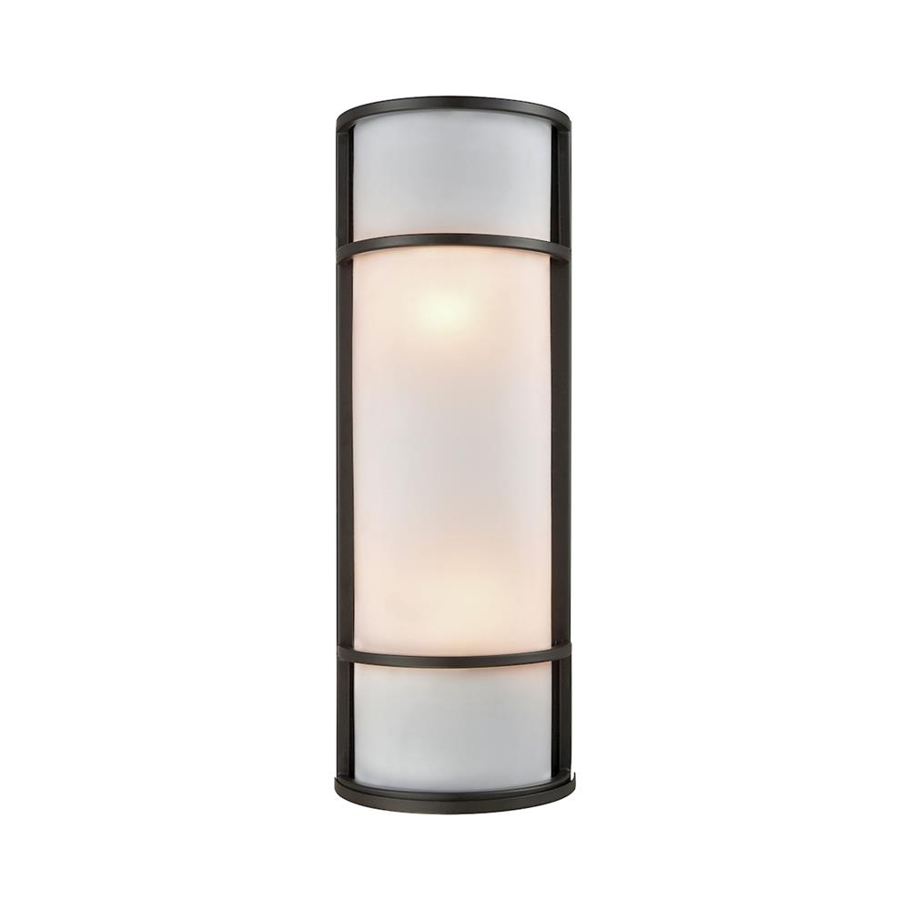 Thomas Lighting CE932171 Bella Outdoor Wall Sconce In Oil Rubbed Bronze With A White Acrylic Diffuser