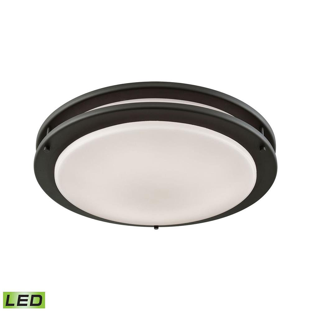 Thomas Lighting CL782021 Clarion 15" LED Flush In Oil Rubbed Bronze With A White Acrylic Diffuser