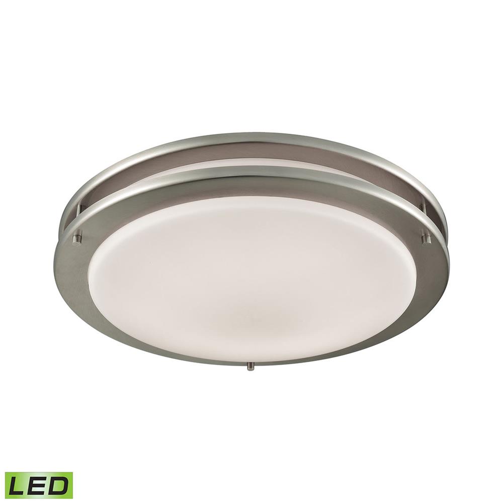 Thomas Lighting CL782022 Clarion 15" LED Flush In Brushed Nickel With A White Acrylic Diffuser