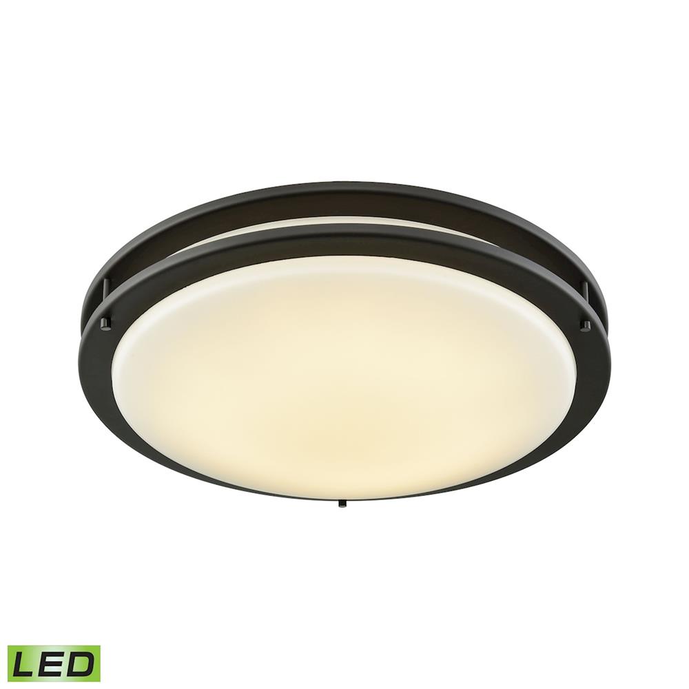 Thomas Lighting CL782031 Clarion 18" LED Flush In Oil Rubbed Bronze With A White Acrylic Diffuser