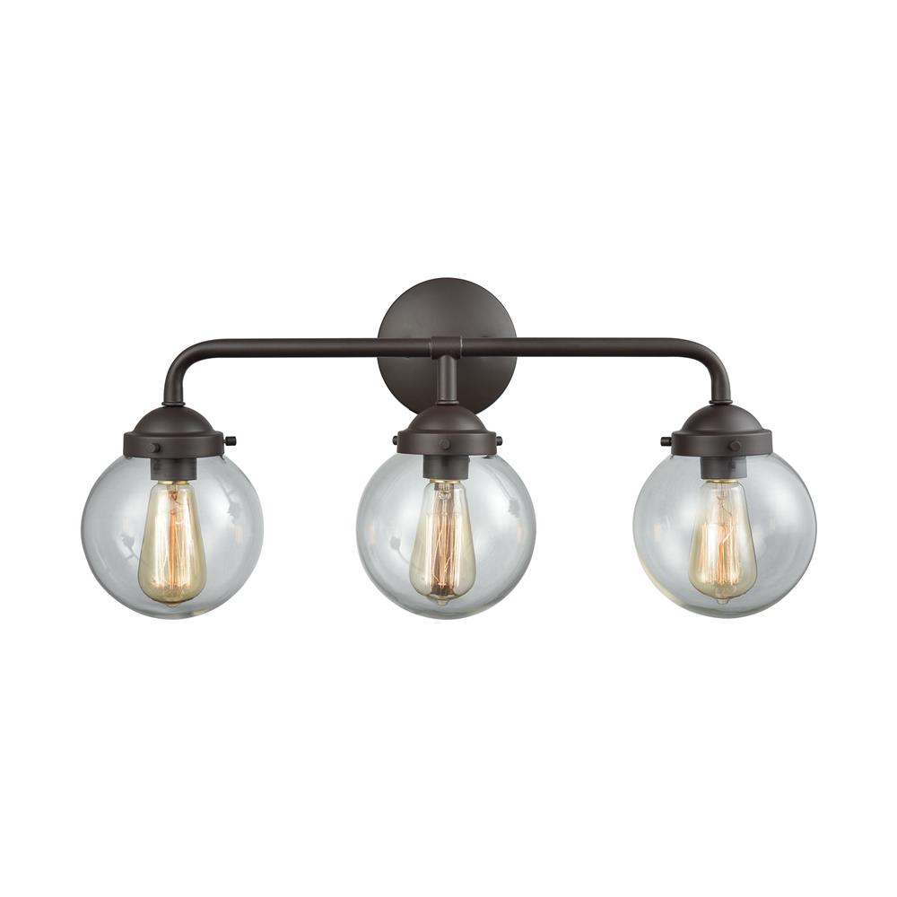 Thomas Lighting CN129311 Beckett 3 Light Bath In Oil Rubbed Bronze And Clear Glass