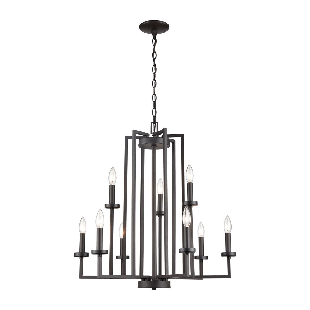 Thomas Lighting CN240921 West End 9-Light Chandelier in Oil Rubbed Bronze