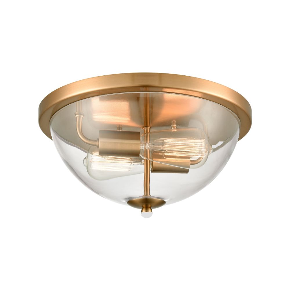 Thomas Lighting CN280235 Flush Mount in Satin Gold for the Astoria Collection                                                 