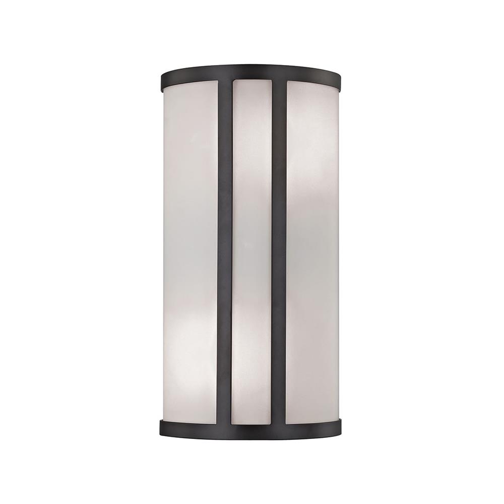 Thomas Lighting CN510571 Bella 2 Light Wall Sconce In Oil Rubbed Bronze With White Glass Diffuser
