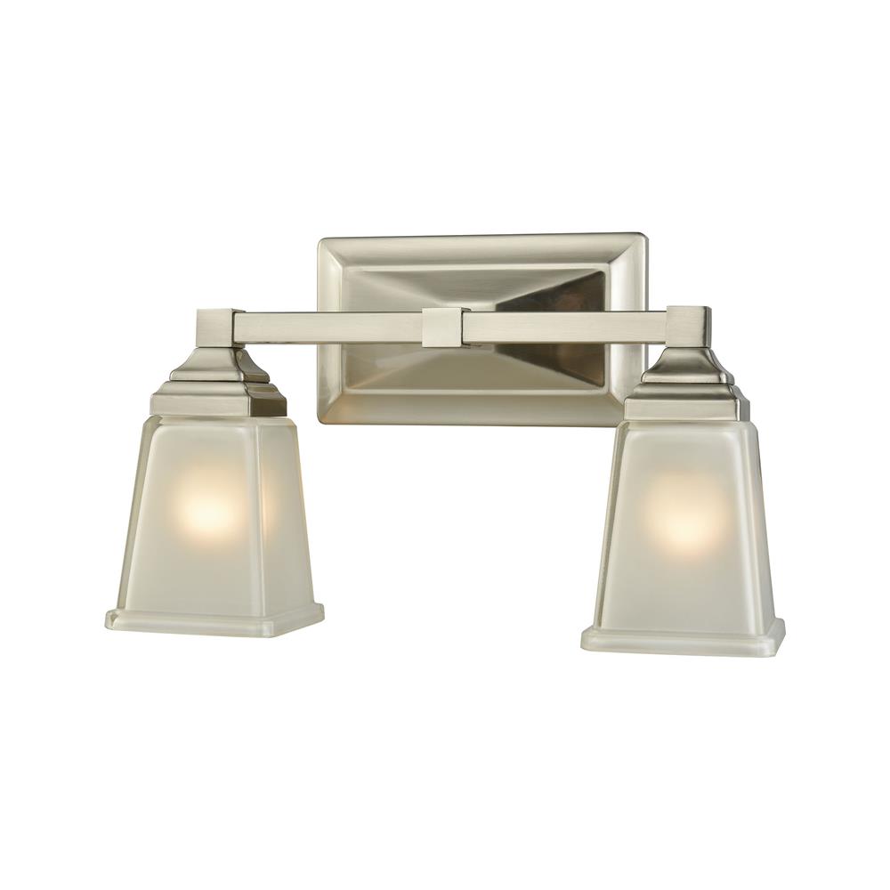 Thomas Lighting CN573211 Sinclair 2 Light Bath In Brushed Nickel With Frosted Glass