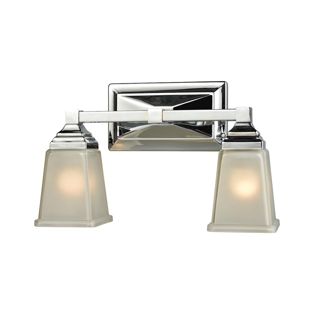 Thomas Lighting CN573212 Sinclair 2 Light Bath In Polished Chrome With Frosted Glass