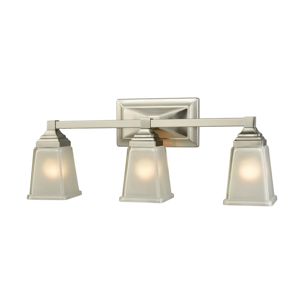 Thomas Lighting CN573311 Sinclair 3 Light Bath In Brushed Nickel With Frosted Glass